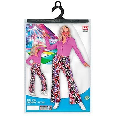 Flared Broek Paars 70&apos;s Groovy Dames - thumbnail