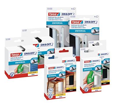 TESA On & Off 55239-00-00 Klittenband kabelbinder Om te bundelen Haak- en lusdeel (l x b x h) 5000 mm x 10 mm x 5 m Zwart 1 stuk(s)