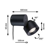 Paulmann Pane I 79776 LED-tafellamp LED 3 W Zwart - thumbnail
