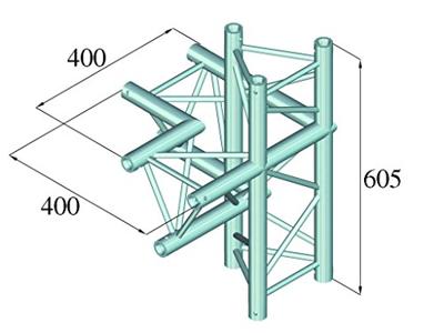 ALUTRUSS DECOLOCK DQ3-PAC45 4-way Corner right - thumbnail