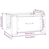 Wasmachineverhoger met lade wit - thumbnail