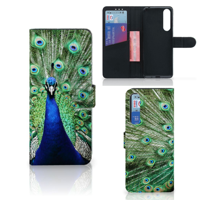 Sony Xperia 1 II | Telefoonhoesje | Met pasjeshouder | Pauw - thumbnail
