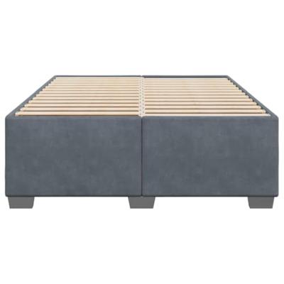 Bedframe zonder matras 140x190 cm fluweel donkergrijs