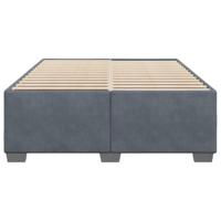 Bedframe zonder matras 140x190 cm fluweel donkergrijs - thumbnail