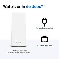 Linksys Mx5300-Eu Velop Mx5300 Triple Band Wi-Fi 6 (Ax) Multiroom Intelligent Mesh-Systeem,één maat - thumbnail