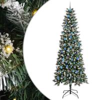 VidaXL Kunstkerstboom met 300 led groen 240 cm pvc en plastic en staal - thumbnail
