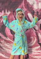 Unicorn kinderbadjas capuchon - fleece-M (7-8 jaar) - thumbnail