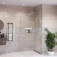 Inloopdouche BWS Portos Chroom 70x200 cm Helder Glas 8 mm Nano Coating - thumbnail