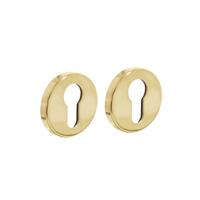 Cilinderrozetten verdekt ø49x7mm messing gelakt - thumbnail