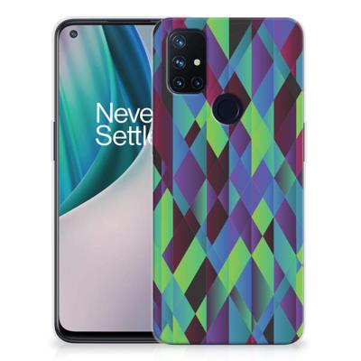 OnePlus Nord N10 5G | TPU Hoesje | Abstract Green Blue OnePlus Nord N10 5G | TPU Hoesje | Abstract Green Blue