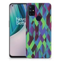 OnePlus Nord N10 5G | TPU Hoesje | Abstract Green Blue - thumbnail