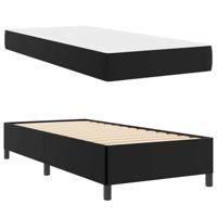 Bedframe met matras met matras Zwart 80 x 200 cm Kunstleer - thumbnail