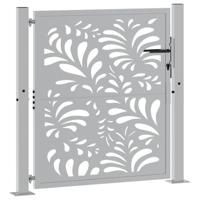 Poort met golfontwerp 105x105 cm weervast staal - thumbnail