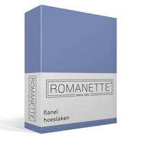 Romanette Romanette flanel hoeslaken Jeans 160x200 - thumbnail