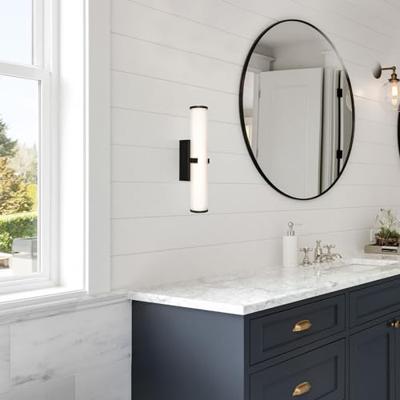 Searchlight Badkamer wandlampClamp 43cm zwart - 63125-1BK