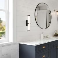 Searchlight Badkamer wandlampClamp 43cm zwart - 63125-1BK - thumbnail