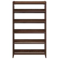 VidaXL Schoenenrek 60x25x100 cm bewerkt hout bruin eikenkleur - thumbnail