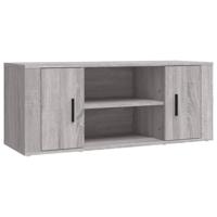 Tv-meubel 100x35x40 cm bewerkt hout grijs sonoma eikenkleurig - thumbnail