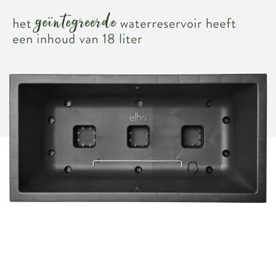 Elho Vivo Next plantenbak met wieltjes 80cm living black