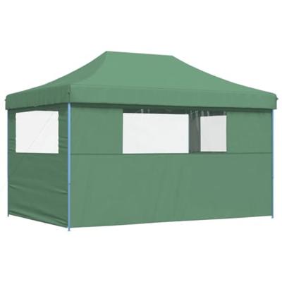 VidaXL Partytent inklapbaar pop-up met 3 zijwanden groen VidaXL Partytent inklapbaar pop-up met 3 zijwanden groen
