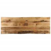 Tafelblad met natuurlijke rand 140x40x2,5 cm massief mangohout - thumbnail