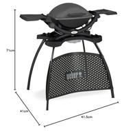 Weber Q 1400 Dark Grey met stand - thumbnail