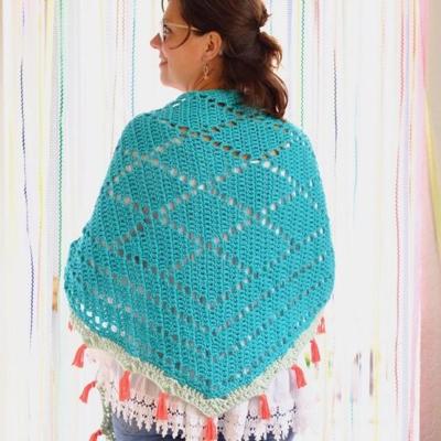 Haakpatroon byClaire Ibiza omslagdoek