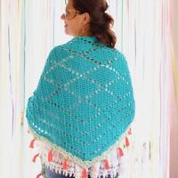 Haakpatroon byClaire Ibiza omslagdoek - thumbnail