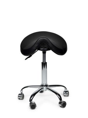 Premium zadelkruk zwart laag