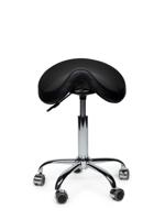 Premium zadelkruk zwart laag - thumbnail