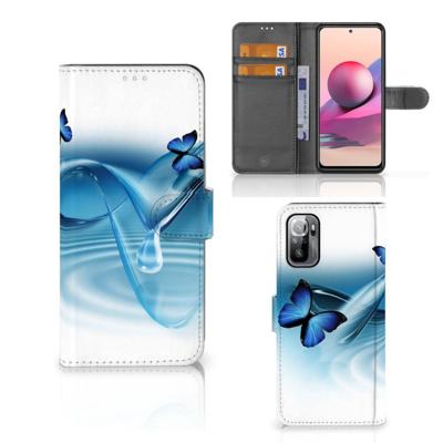 Xiaomi Redmi Note 10/10T 5G | Poco M3 Pro | Telefoonhoesje | Met pasjeshouder | Vlinders