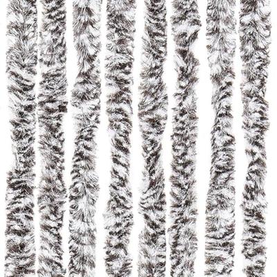 VidaXL Vliegengordijn 118x220 cm chenille bruin en beige