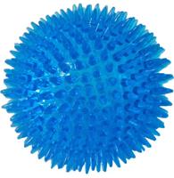 Drijvende bal met stekels blauw hondenspeeltje Per stuk 10 cm - thumbnail