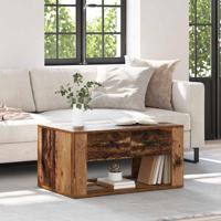 Salontafel met lade Oud Hout 80 x 50 x 40 cm Bewerkt hout - thumbnail