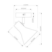 Trio Stoere plafondspotNina zwart met goud - R80161002 - thumbnail