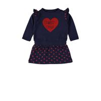 4PRESIDENT baby jurk Charli met printopdruk en ruches donkerblauw/rood - thumbnail