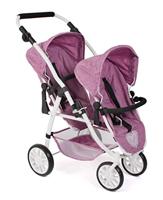 Tweeling Poppenwagen Vario - Pink Jeans - thumbnail