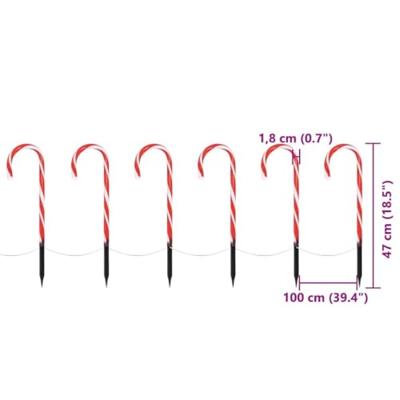 Kerstverlichting Zuurstokken 42LED 47cm
