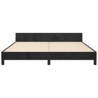 Bedframe zonder matras 160x200 cm fluweel zwart - thumbnail