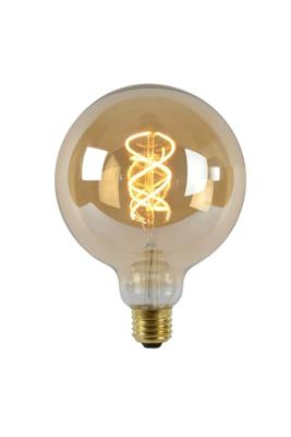 Lucide G125 - Filament lamp - Ø 12,5 cm - LED Dimb. - E27 - 1x4,9W 2200K - Amber
