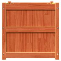 Plantenbakken 2 st cm massief grenenhout waxbruin - thumbnail