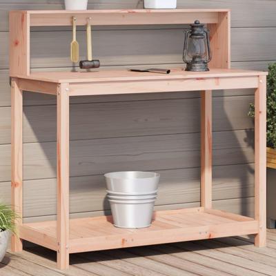 VidaXL Oppottafel met schappen 108x50x109,5 cm massief douglashout VidaXL Oppottafel met schappen 108x50x109,5 cm massief douglashout
