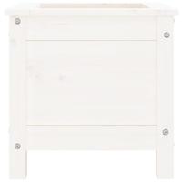 Plantenbak 40x40x39 cm massief grenenhout wit - thumbnail