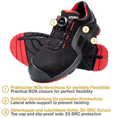 uvex 6567 6567252 Lage veiligheidsschoenen S3 Schoenmaat (EU): 52 Zwart/rood 1 paar uvex 6567 6567252 Lage veiligheidsschoenen S3 Schoenmaat (EU): 52 Zwart/rood 1 paar
