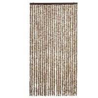 VidaXL Vliegengordijn 100x220 cm chenille beige en bruin - thumbnail