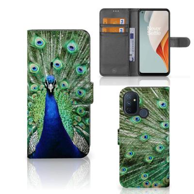 OnePlus Nord N100 | Telefoonhoesje | Met pasjeshouder | Pauw OnePlus Nord N100 | Telefoonhoesje | Met pasjeshouder | Pauw