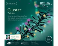 Lumineo cluster lights 10m 1128led zwart/soft multi colour - thumbnail