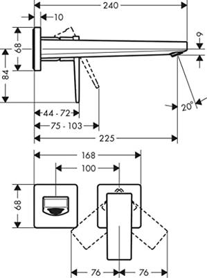 Wastafelmengkraan Metropol HansGrohe Afdekset Uitloop 22.5 cm en Afvoerplug Chroom Wastafelmengkraan Metropol HansGrohe Afdekset Uitloop 22.5 cm en Afvoerplug Chroom