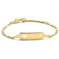 Armband Graveerplaat Hart 5,5 x 20 mm geelgoud - thumbnail