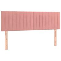 Boxspring met matras en LED fluweel roze 140x190 cm - thumbnail
